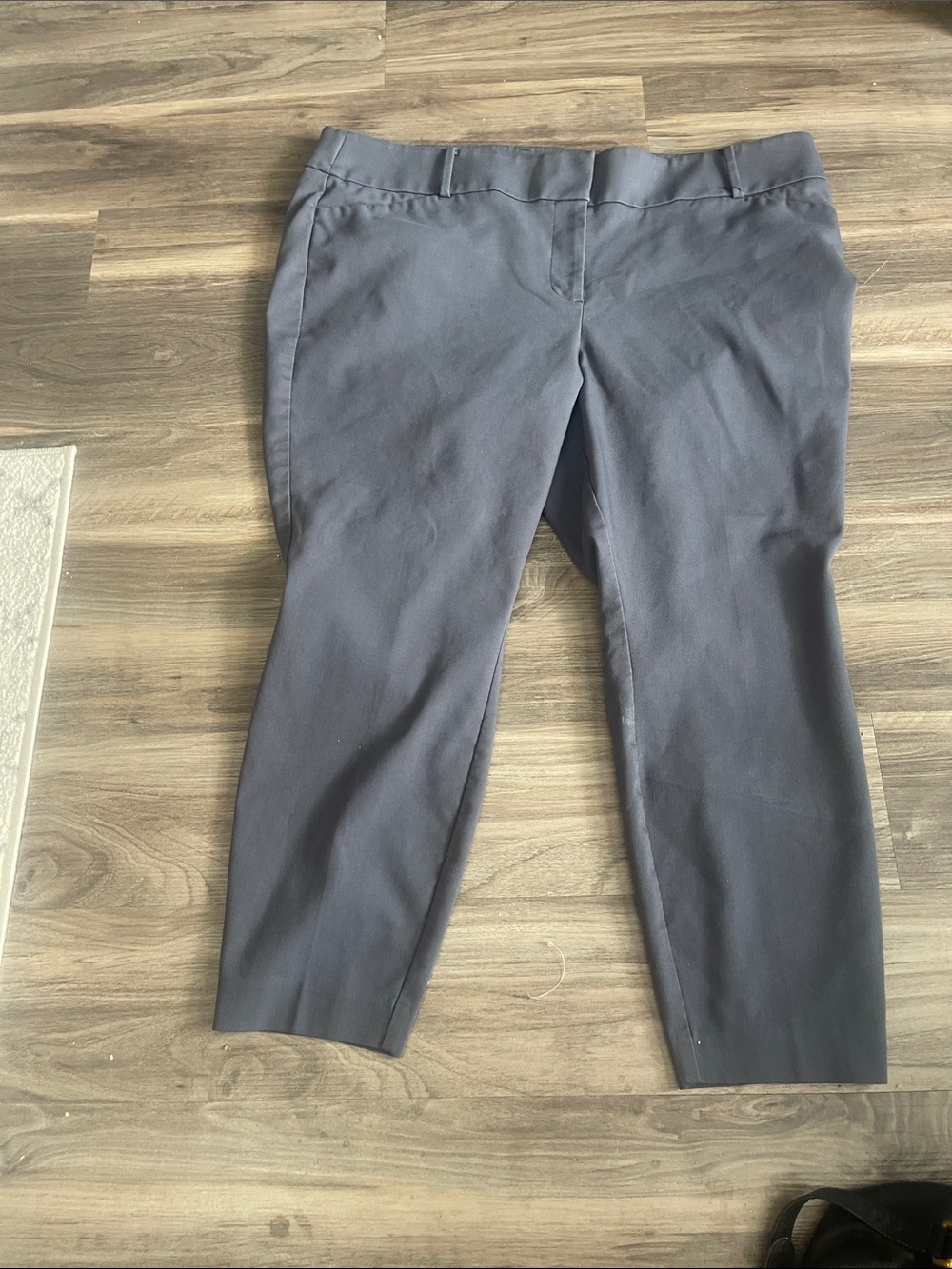 LOFT Slate Gray Cropped Ankle Pants